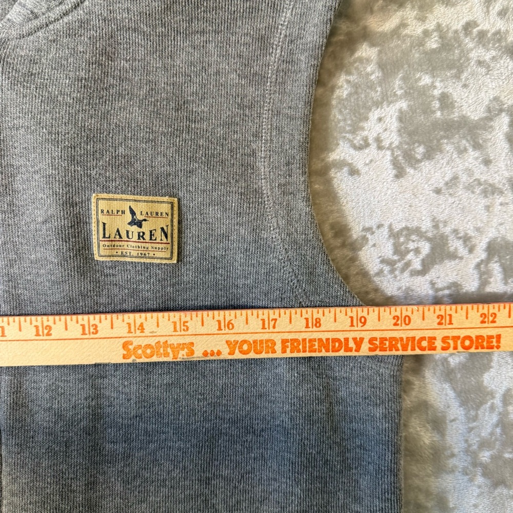 Lauren Ralph Lauren‎ Full Zip Sweater Vest Gray Cotton Mens Large - Picture 6 of 6